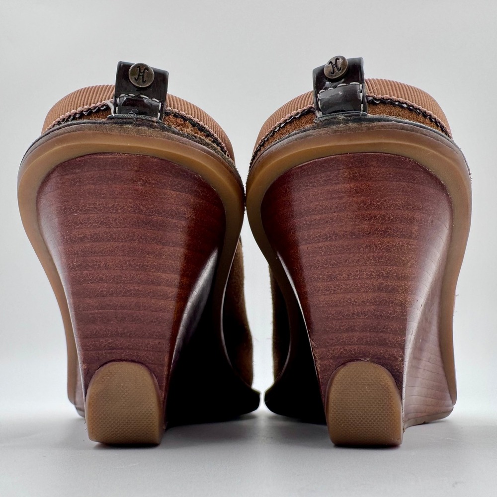 Cole Haan Womens 8B Brown Suede Wedge Mules Slip On Clogs D2017688 - Picture 6 of 9